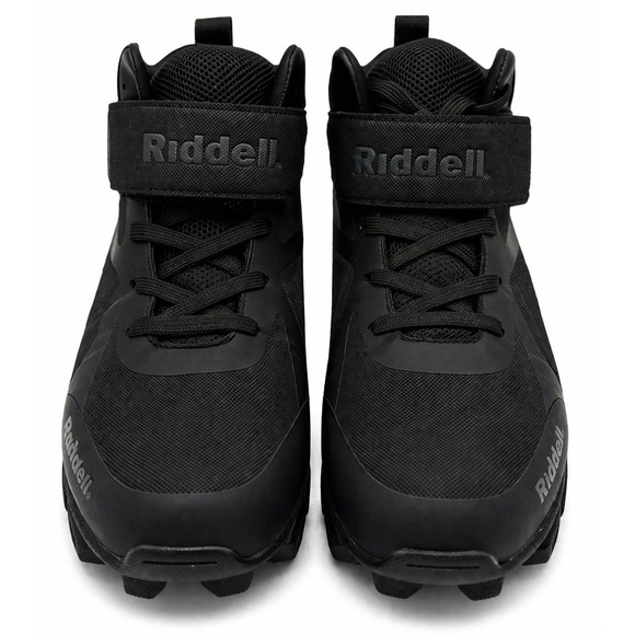 Riddell Baseball Cleats Mens 7.5D Black White Mid Top Strap Molded Cleats 172538 main image 10